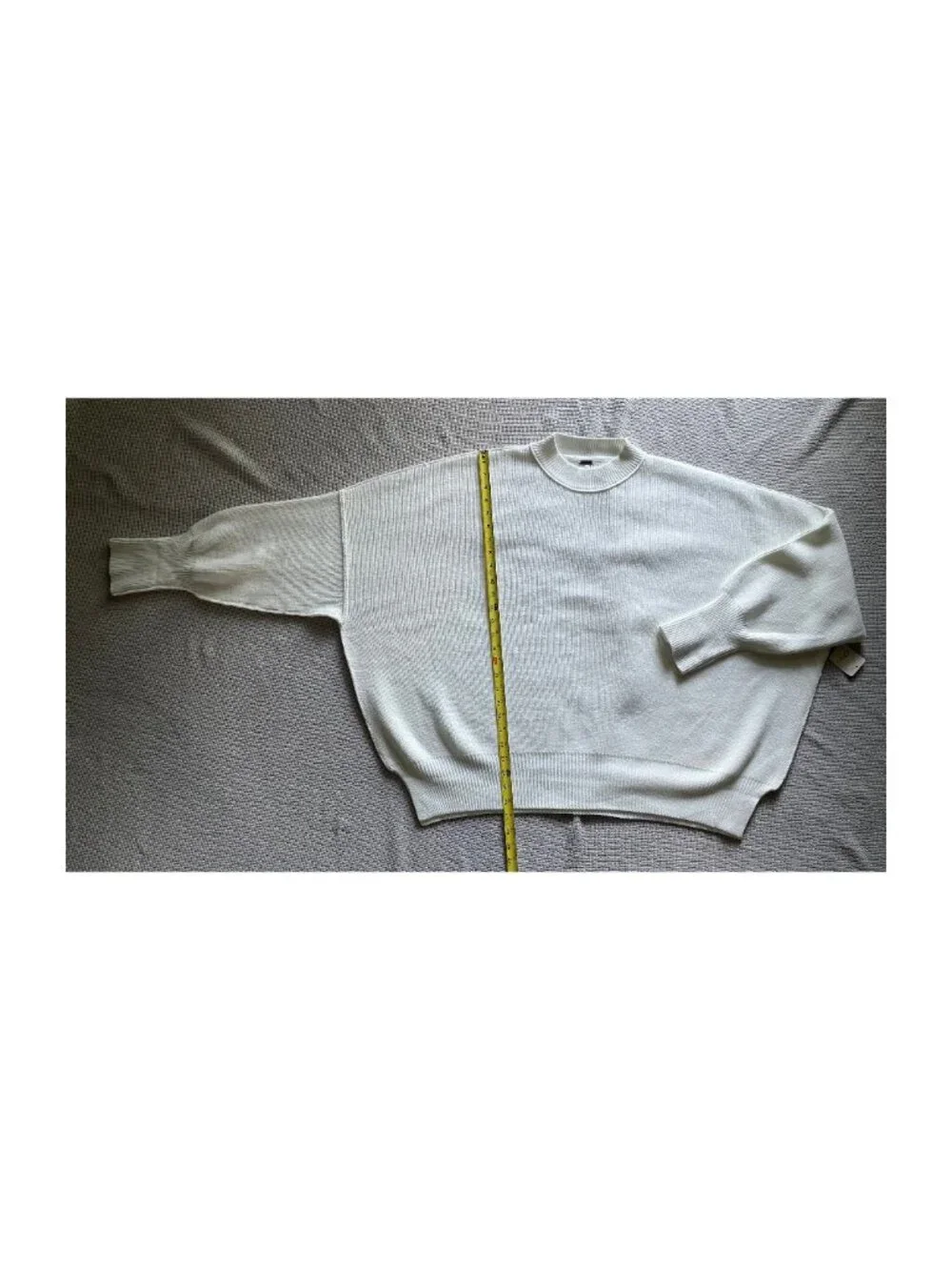 NEW - Free People White Slouchy Oversized Knit Sweater Pullover Medium Size M
